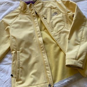 Yellow North Face jacket
